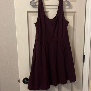 Dark purple mini dress